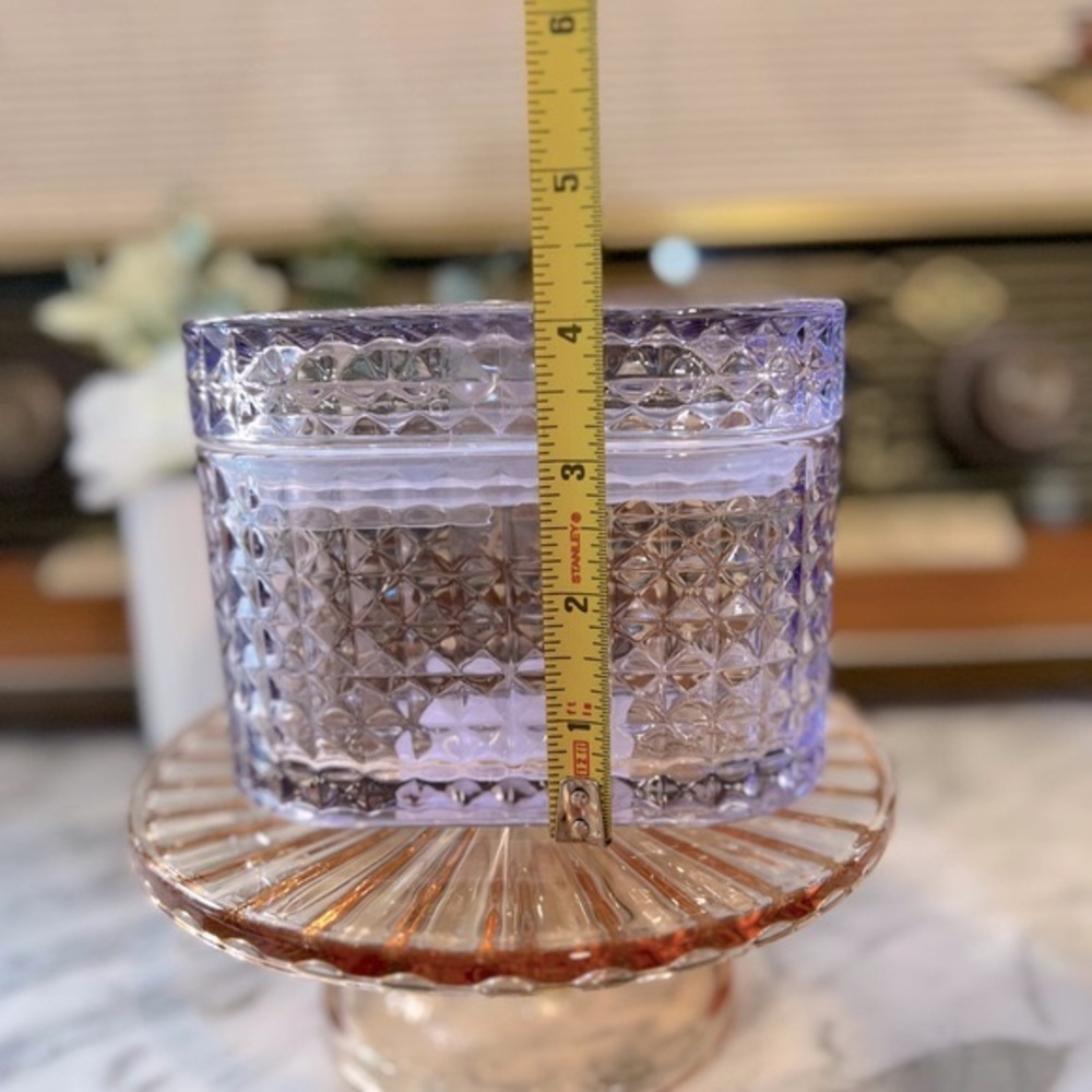 ✨NEW💜Target Bullseye Playground 2024 Purple Glass Trinket Box💎 - Picture 11 of 11